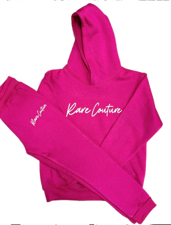 Rare Couture Kids Signature Sweatsuit (Hot Pink)