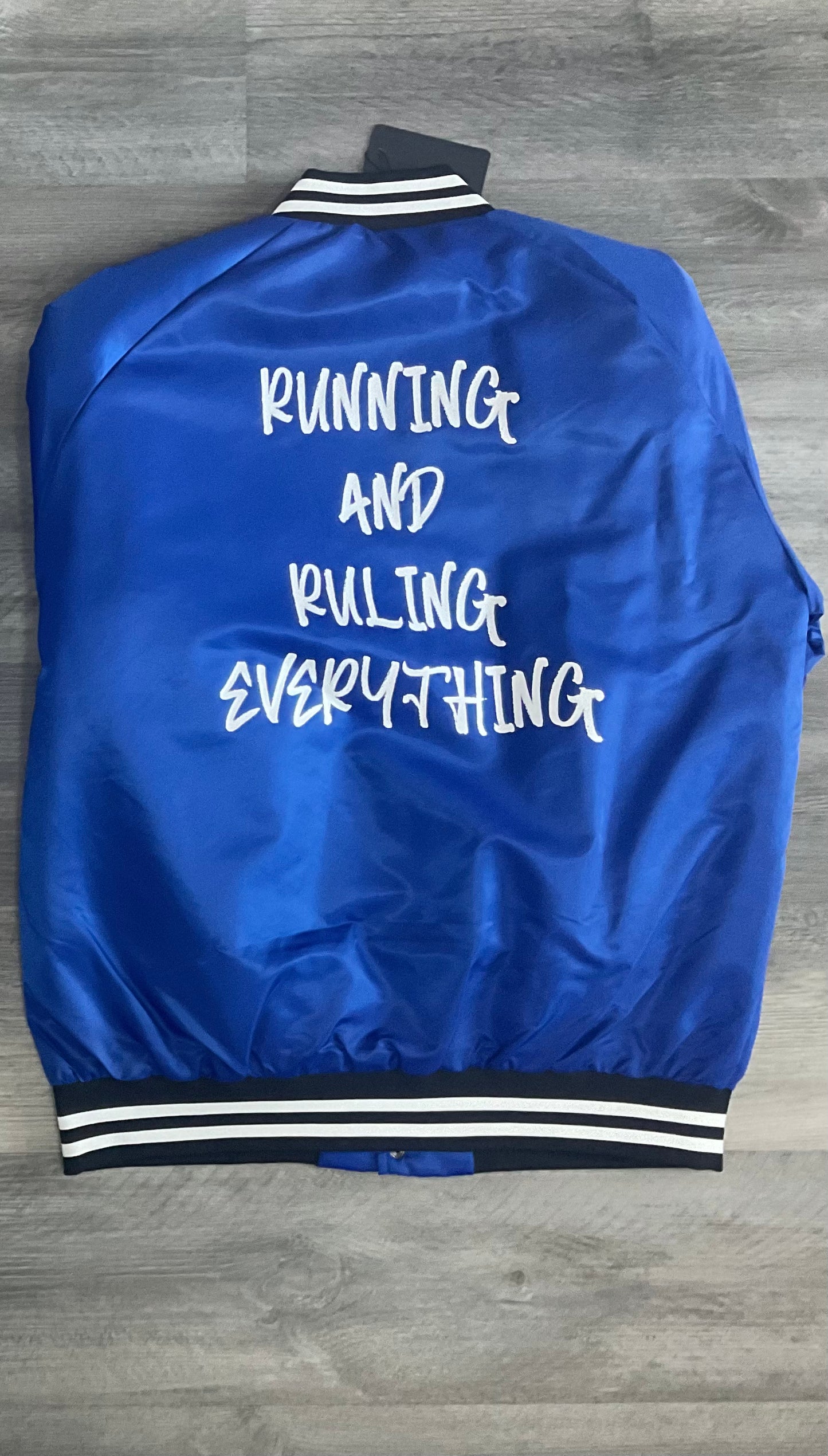 Bomber Jacket (Royal Blue/White/Black)