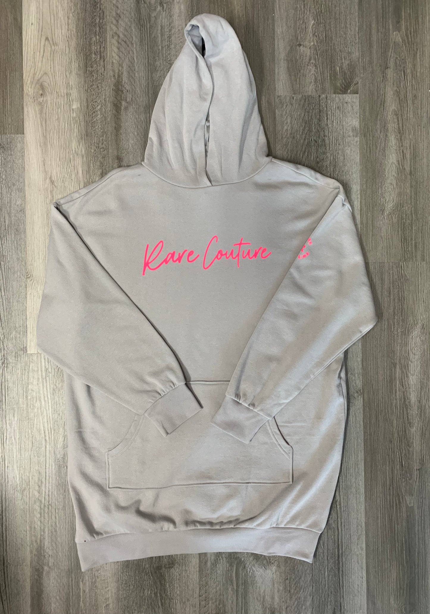 Signature Hooded Sweatshirt Dress(Gray/Pink)